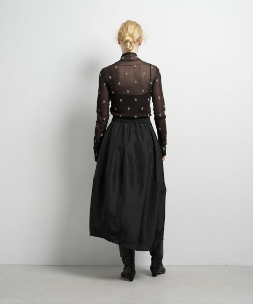 LANVIN en Bleu / ランバン オン ブルー ロング・マキシ丈スカート | アシンメコクーンタフタスカート | 詳細17