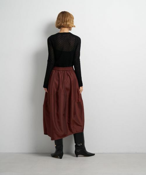 LANVIN en Bleu / ランバン オン ブルー ロング・マキシ丈スカート | アシンメコクーンタフタスカート | 詳細3