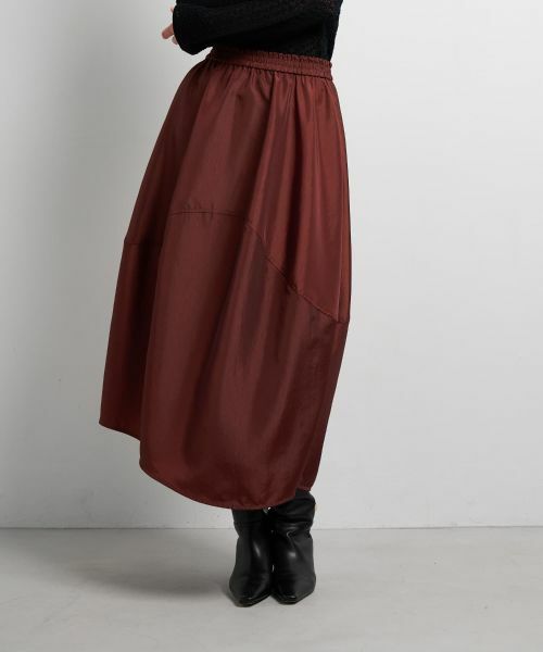 LANVIN en Bleu / ランバン オン ブルー ロング・マキシ丈スカート | アシンメコクーンタフタスカート | 詳細4