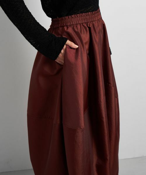 LANVIN en Bleu / ランバン オン ブルー ロング・マキシ丈スカート | アシンメコクーンタフタスカート | 詳細6