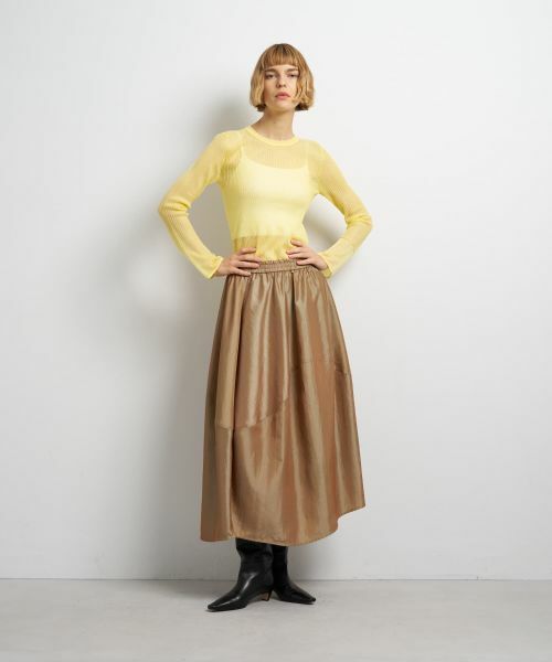 LANVIN en Bleu / ランバン オン ブルー ロング・マキシ丈スカート | アシンメコクーンタフタスカート | 詳細8