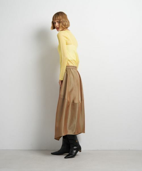 LANVIN en Bleu / ランバン オン ブルー ロング・マキシ丈スカート | アシンメコクーンタフタスカート | 詳細9