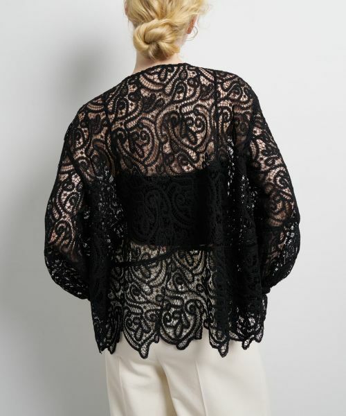 LANVIN en Bleu / ランバン オン ブルー シャツ・ブラウス | ケミカルレースフレアブラウス | 詳細5