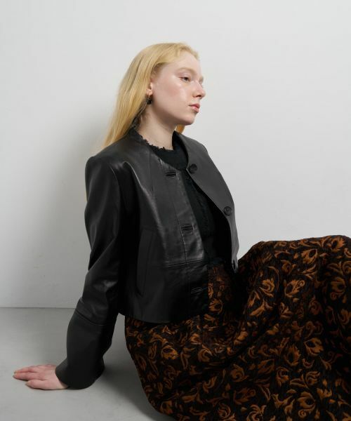 LANVIN en Bleu / ランバン オン ブルー テーラードジャケット | ラムレザーショートジャケット | 詳細10