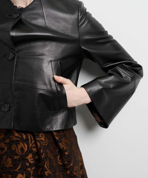 LANVIN en Bleu / ランバン オン ブルー テーラードジャケット | ラムレザーショートジャケット | 詳細9