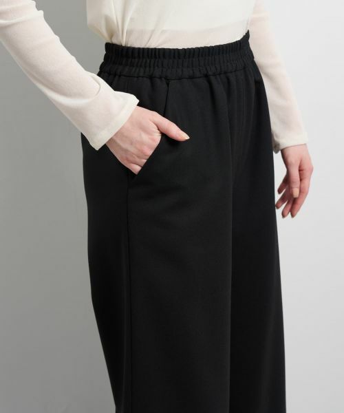 LANVIN en Bleu / ランバン オン ブルー その他パンツ | ウールツイルゴムワイドパンツ | 詳細10