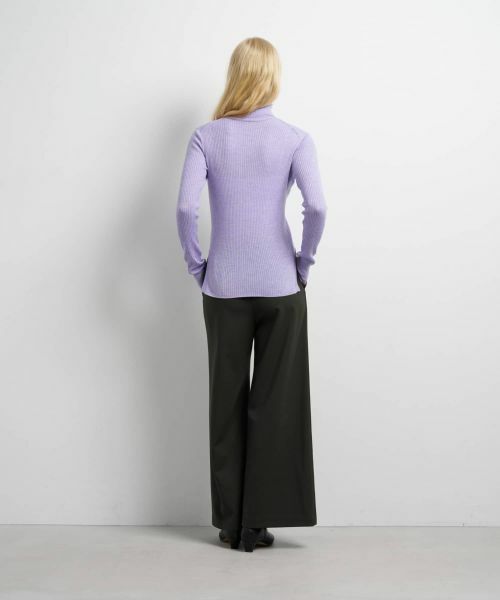 LANVIN en Bleu / ランバン オン ブルー その他パンツ | ウールツイルゴムワイドパンツ | 詳細2