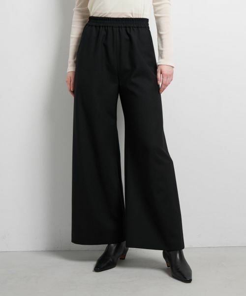 LANVIN en Bleu / ランバン オン ブルー その他パンツ | ウールツイルゴムワイドパンツ | 詳細7