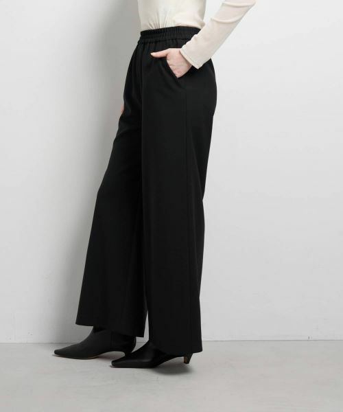 LANVIN en Bleu / ランバン オン ブルー その他パンツ | ウールツイルゴムワイドパンツ | 詳細8