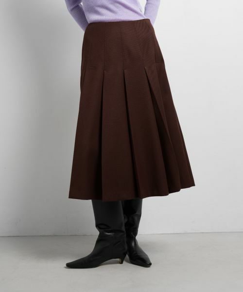 LANVIN en Bleu / ランバン オン ブルー ロング・マキシ丈スカート | カルゼステッチプリーツスカート | 詳細13