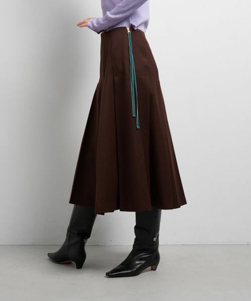 LANVIN en Bleu / ランバン オン ブルー ロング・マキシ丈スカート | カルゼステッチプリーツスカート | 詳細14