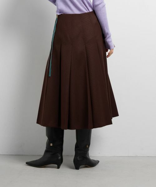 LANVIN en Bleu / ランバン オン ブルー ロング・マキシ丈スカート | カルゼステッチプリーツスカート | 詳細15