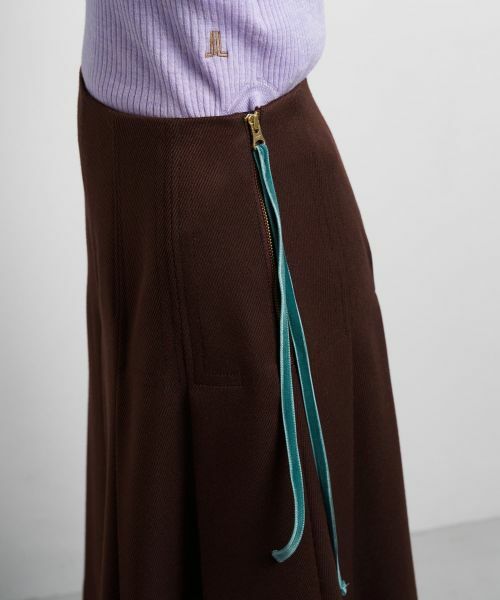 LANVIN en Bleu / ランバン オン ブルー ロング・マキシ丈スカート | カルゼステッチプリーツスカート | 詳細16