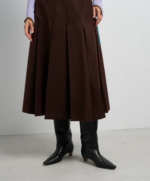 LANVIN en Bleu / ランバン オン ブルー ロング・マキシ丈スカート | カルゼステッチプリーツスカート | 詳細17