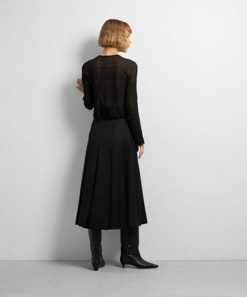 LANVIN en Bleu / ランバン オン ブルー ロング・マキシ丈スカート | カルゼステッチプリーツスカート | 詳細20