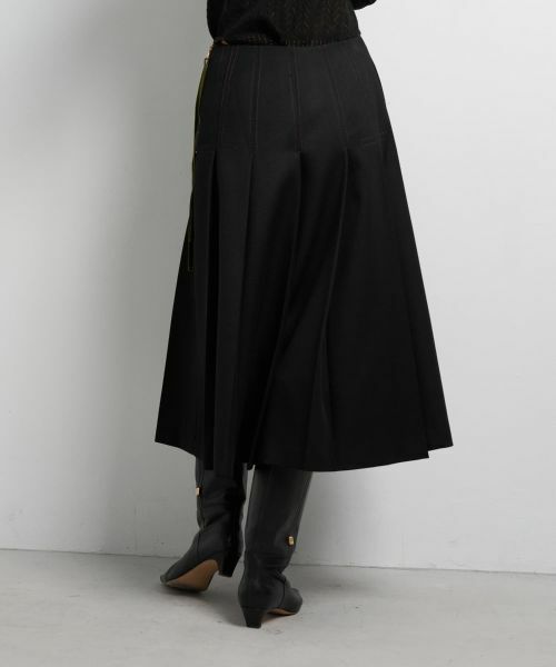LANVIN en Bleu / ランバン オン ブルー ロング・マキシ丈スカート | カルゼステッチプリーツスカート | 詳細23