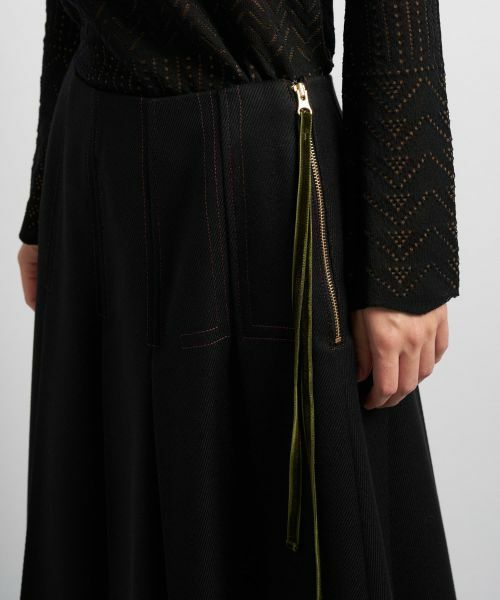 LANVIN en Bleu / ランバン オン ブルー ロング・マキシ丈スカート | カルゼステッチプリーツスカート | 詳細24