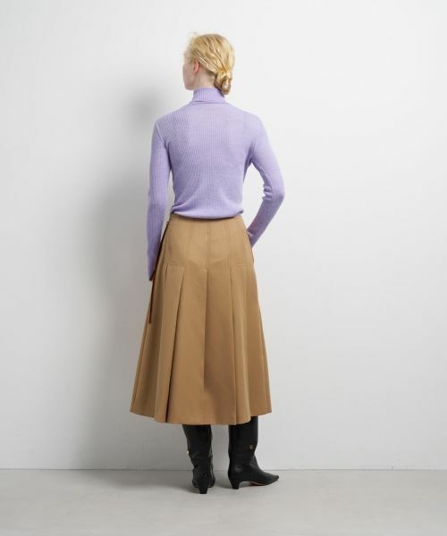 LANVIN en Bleu / ランバン オン ブルー ロング・マキシ丈スカート | カルゼステッチプリーツスカート | 詳細3