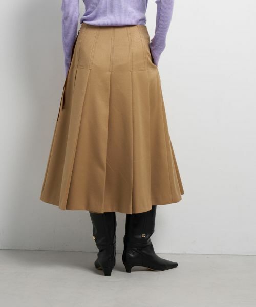 LANVIN en Bleu / ランバン オン ブルー ロング・マキシ丈スカート | カルゼステッチプリーツスカート | 詳細6