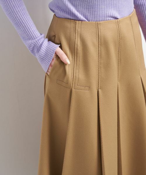 LANVIN en Bleu / ランバン オン ブルー ロング・マキシ丈スカート | カルゼステッチプリーツスカート | 詳細7