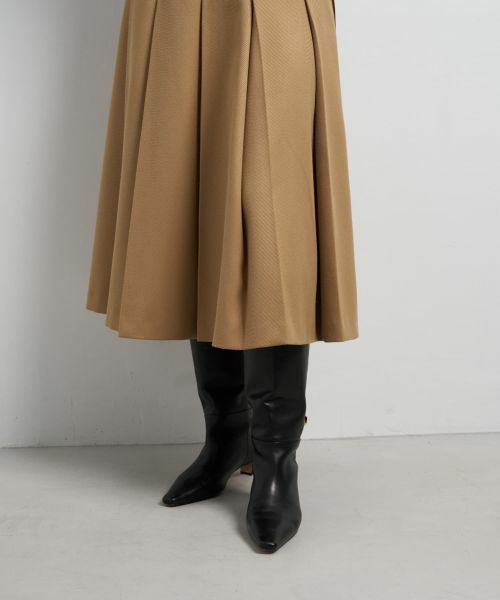 LANVIN en Bleu / ランバン オン ブルー ロング・マキシ丈スカート | カルゼステッチプリーツスカート | 詳細9