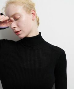 LANVIN en Bleu / ランバン オン ブルー ニット・セーター | カラーポイントリブタートル