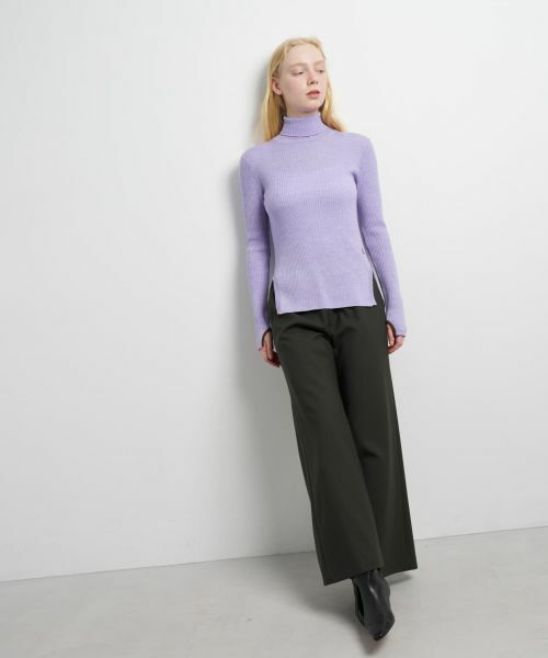 LANVIN en Bleu / ランバン オン ブルー ニット・セーター | カラーポイントリブタートル | 詳細11