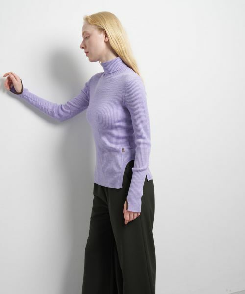LANVIN en Bleu / ランバン オン ブルー ニット・セーター | カラーポイントリブタートル | 詳細13