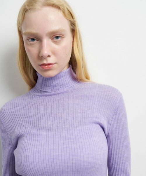 LANVIN en Bleu / ランバン オン ブルー ニット・セーター | カラーポイントリブタートル | 詳細15