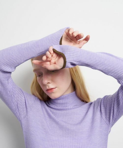 LANVIN en Bleu / ランバン オン ブルー ニット・セーター | カラーポイントリブタートル | 詳細17