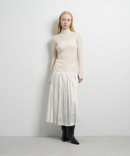 LANVIN en Bleu / ランバン オン ブルー ニット・セーター | カラーポイントリブタートル | 詳細25