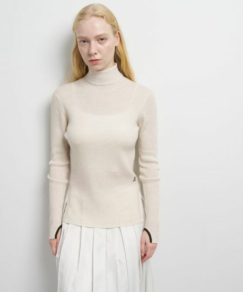 LANVIN en Bleu / ランバン オン ブルー ニット・セーター | カラーポイントリブタートル | 詳細30