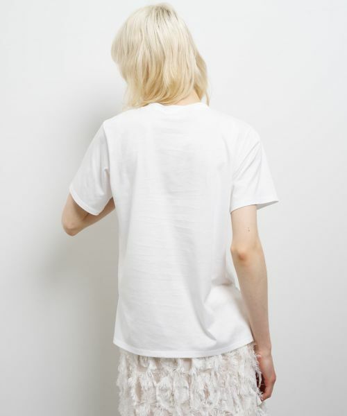 LANVIN en Bleu / ランバン オン ブルー Tシャツ | フラワービーズ刺繍Ｔシャツ | 詳細5