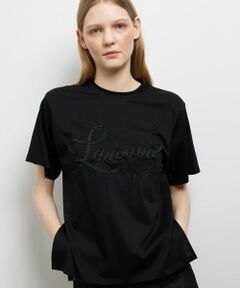 LANVIN en Bleu / ランバン オン ブルー Tシャツ | グログランテープロゴ刺繍Tシャツ
