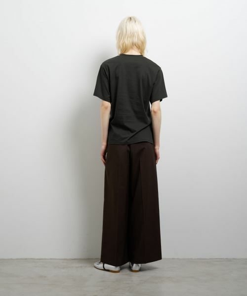 LANVIN en Bleu / ランバン オン ブルー Tシャツ | グログランテープロゴ刺繍Tシャツ | 詳細10