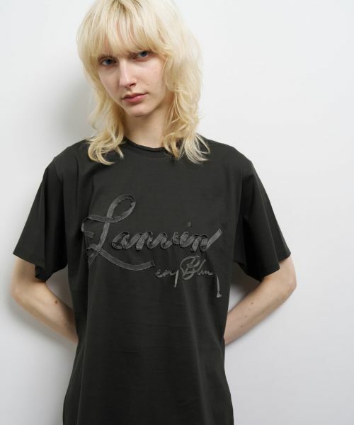 LANVIN en Bleu / ランバン オン ブルー Tシャツ | グログランテープロゴ刺繍Tシャツ | 詳細14