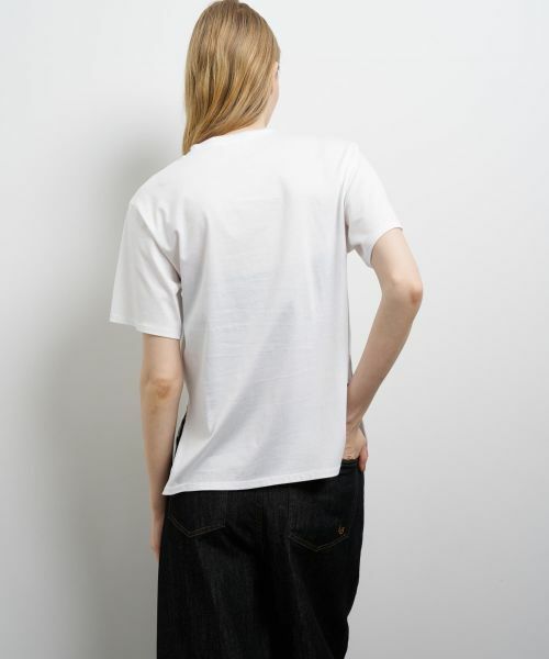 LANVIN en Bleu / ランバン オン ブルー Tシャツ | グログランテープロゴ刺繍Tシャツ | 詳細6