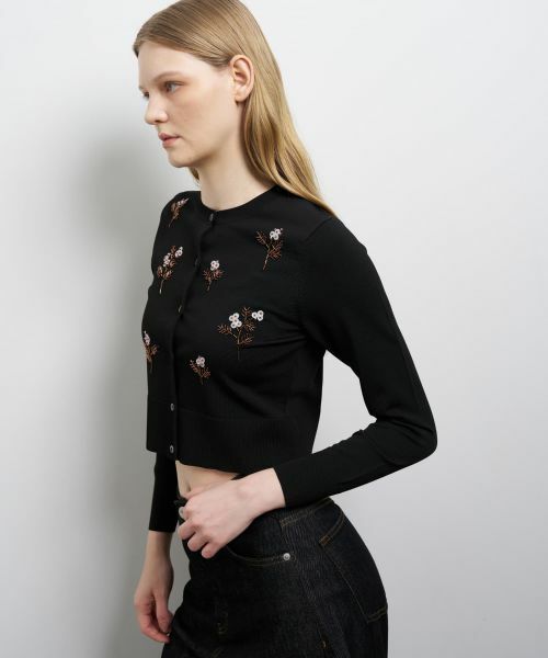 LANVIN en Bleu / ランバン オン ブルー カーディガン・ボレロ | フラワービーズ刺繍カーディガン | 詳細4