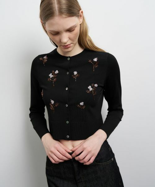 LANVIN en Bleu / ランバン オン ブルー カーディガン・ボレロ | フラワービーズ刺繍カーディガン | 詳細6