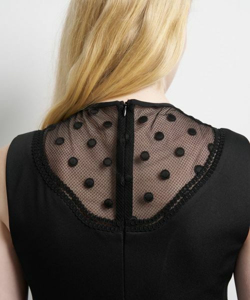 LANVIN en Bleu / ランバン オン ブルー ドレス | プリーツコンビマットサテンワンピース | 詳細11