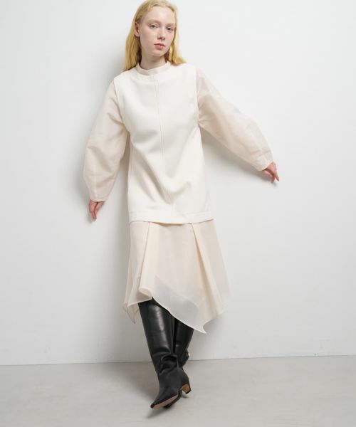 LANVIN en Bleu / ランバン オン ブルー ドレス | ダンボールコンビワンピース | 詳細1