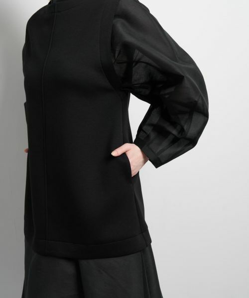 LANVIN en Bleu / ランバン オン ブルー ドレス | ダンボールコンビワンピース | 詳細13