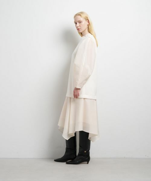 LANVIN en Bleu / ランバン オン ブルー ドレス | ダンボールコンビワンピース | 詳細2