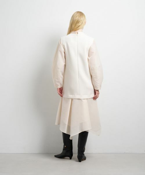 LANVIN en Bleu / ランバン オン ブルー ドレス | ダンボールコンビワンピース | 詳細3