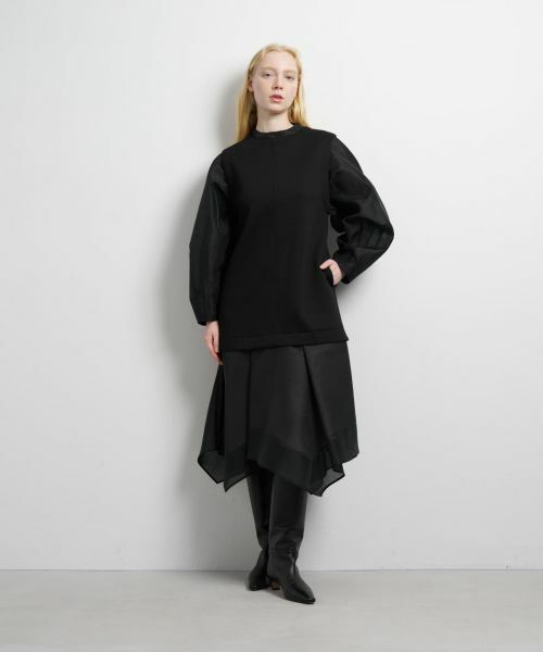 LANVIN en Bleu / ランバン オン ブルー ドレス | ダンボールコンビワンピース | 詳細8