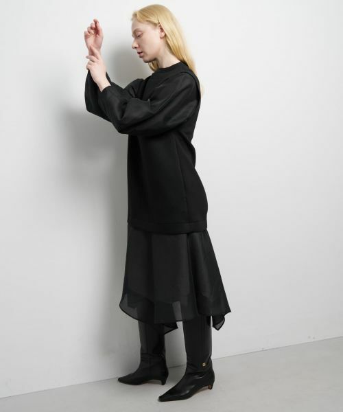 LANVIN en Bleu / ランバン オン ブルー ドレス | ダンボールコンビワンピース | 詳細9