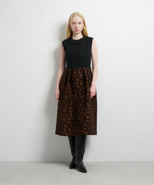 LANVIN en Bleu / ランバン オン ブルー ドレス | ジャガードコンビワンピース | 詳細1