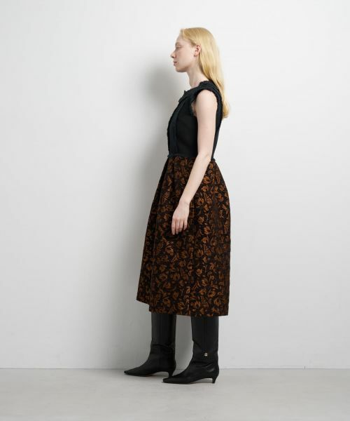 LANVIN en Bleu / ランバン オン ブルー ドレス | ジャガードコンビワンピース | 詳細2