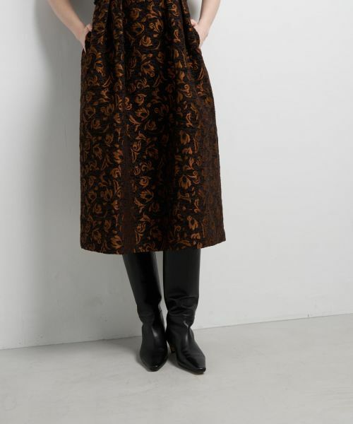 LANVIN en Bleu / ランバン オン ブルー ドレス | ジャガードコンビワンピース | 詳細7