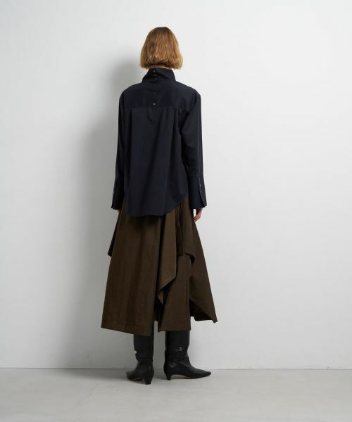 LANVIN en Bleu / ランバン オン ブルー シャツ・ブラウス | スタンドカラープルオーバーブラウス | 詳細12